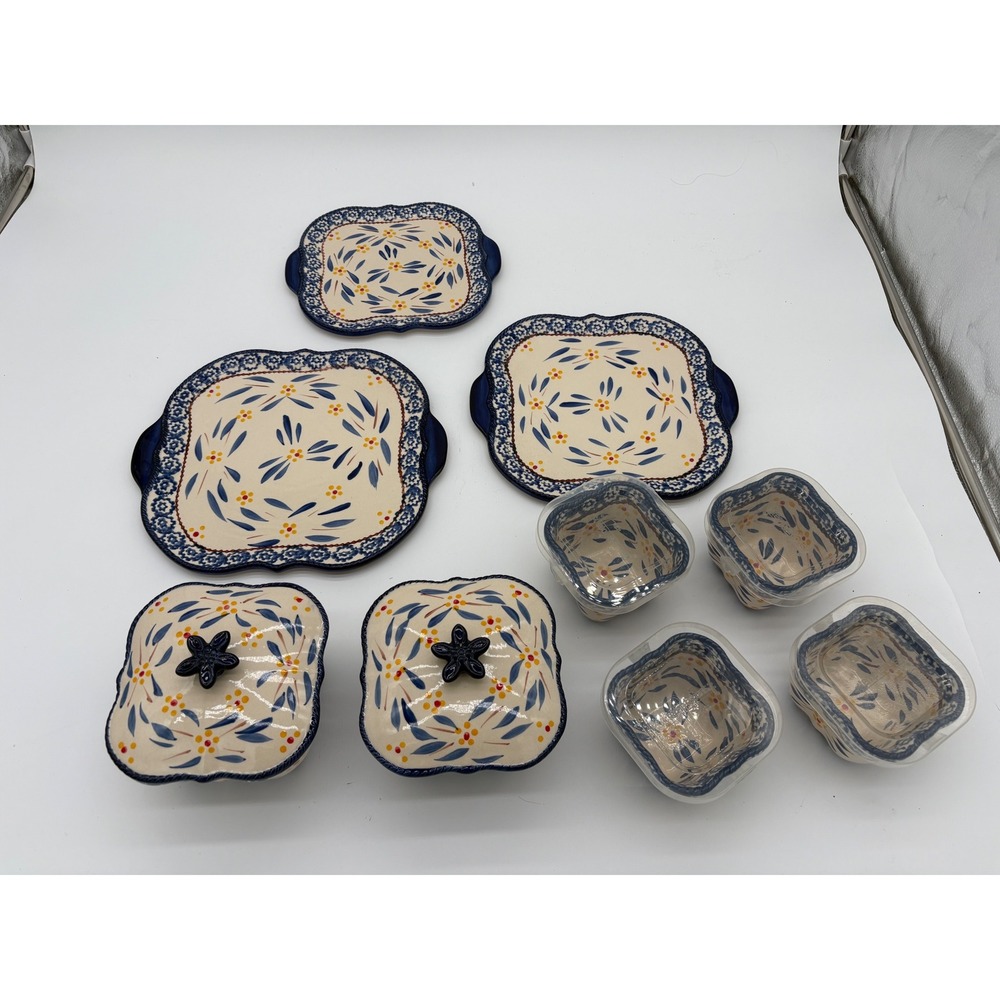 Vintage kitchen Temp-tations Bakeware Set  Old World  Ceramic 9pc casserole